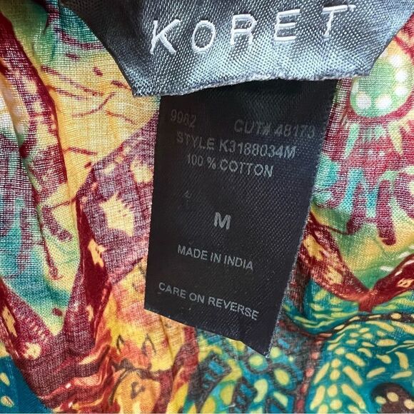 Koret Tiered Festival Maxi Skirt Medium Women’s Tie Waist Beaded Colorful Floral - Picture 11 of 12